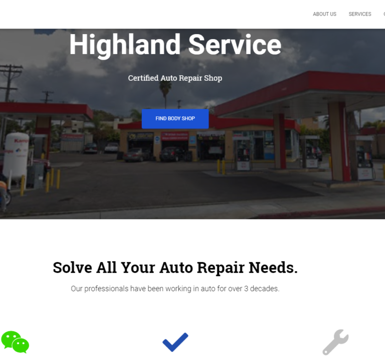 Highland Service WP Screenshot